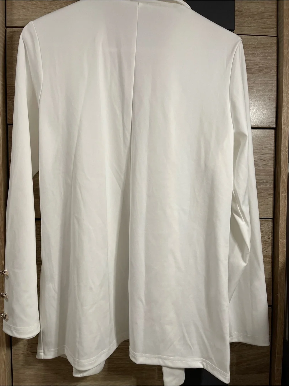 White Women's Open Front Blazer Jacket